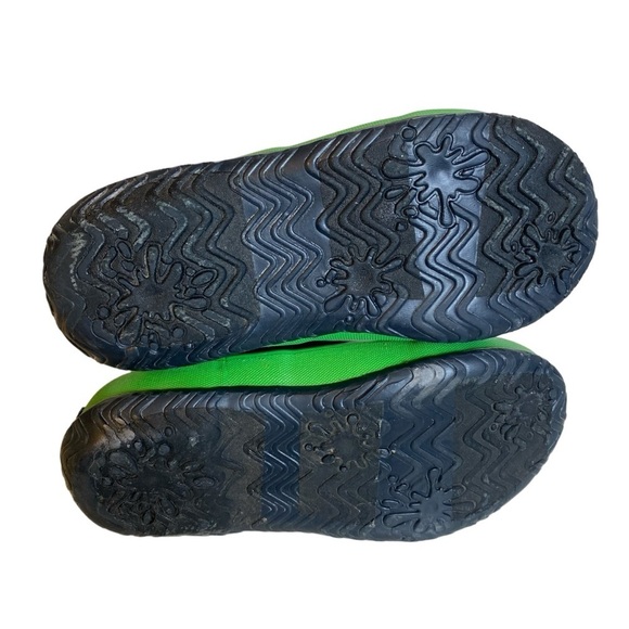 Bogs Krainboot Pull On Kids Size 13 Gloss Navy Blue Green Waterproof Rain‎ Boot - Picture 8 of 10